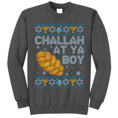 Funny Challah At Ya Boy Ugly Hanukkah Sweater Tall Sweatshirt