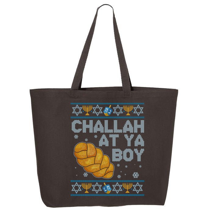 Funny Challah At Ya Boy Ugly Hanukkah Sweater 25L Jumbo Tote