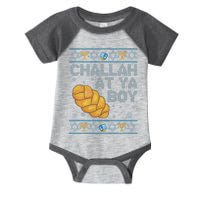 Funny Challah At Ya Boy Ugly Hanukkah Sweater Infant Baby Jersey Bodysuit