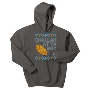 Funny Challah At Ya Boy Ugly Hanukkah Sweater Kids Hoodie