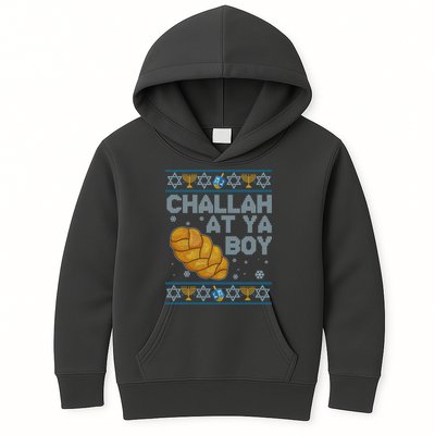 Funny Challah At Ya Boy Ugly Hanukkah Sweater Kids Hoodie