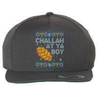 Funny Challah At Ya Boy Ugly Hanukkah Sweater Wool Snapback Cap