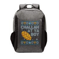Funny Challah At Ya Boy Ugly Hanukkah Sweater Vector Backpack