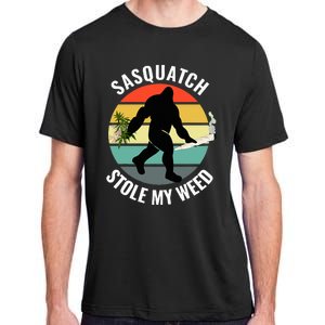 Funny Cannabis And Sci Fi 420 Sasquatch Stole My Weed Adult ChromaSoft Performance T-Shirt