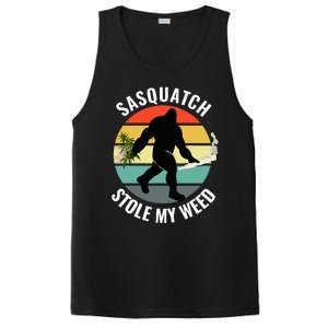 Funny Cannabis And Sci Fi 420 Sasquatch Stole My Weed PosiCharge Competitor Tank