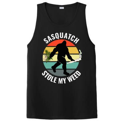 Funny Cannabis And Sci Fi 420 Sasquatch Stole My Weed PosiCharge Competitor Tank