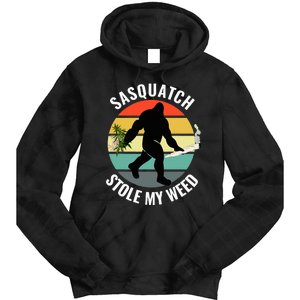 Funny Cannabis And Sci Fi 420 Sasquatch Stole My Weed Tie Dye Hoodie