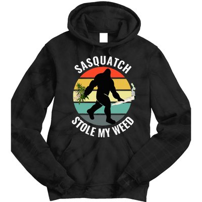 Funny Cannabis And Sci Fi 420 Sasquatch Stole My Weed Tie Dye Hoodie