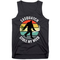 Funny Cannabis And Sci Fi 420 Sasquatch Stole My Weed Tank Top