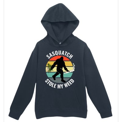 Funny Cannabis And Sci Fi 420 Sasquatch Stole My Weed Urban Pullover Hoodie