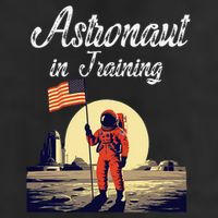 Funny Cosmic Astronaut in Training for Space Missions Garment-Dyed Fleece Hoodie