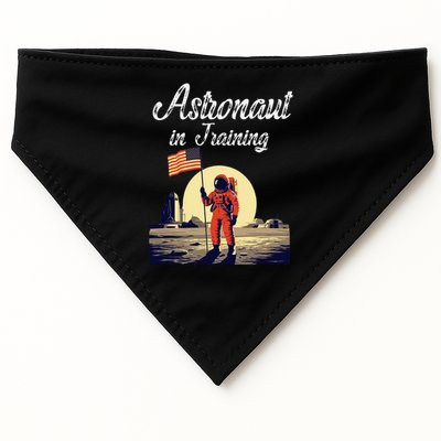 Funny Cosmic Astronaut in Training for Space Missions USA-Made Doggie Bandana