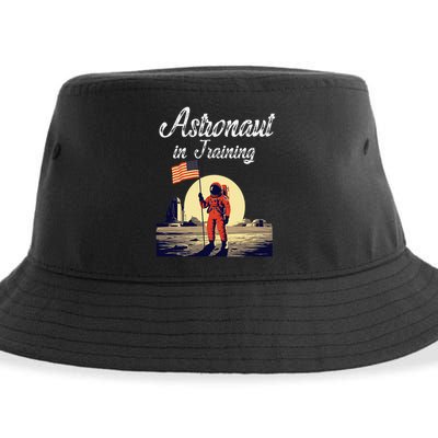 Funny Cosmic Astronaut in Training for Space Missions Sustainable Bucket Hat