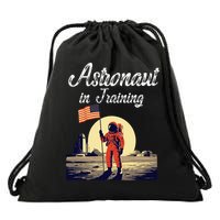 Funny Cosmic Astronaut in Training for Space Missions Drawstring Bag