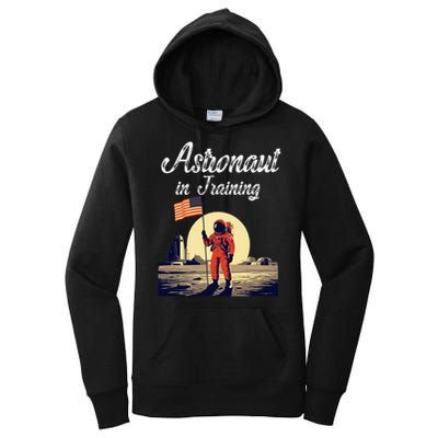 Funny Cosmic Astronaut in Training for Space Missions Women's Pullover Hoodie