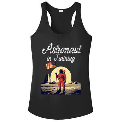 Funny Cosmic Astronaut in Training for Space Missions Ladies PosiCharge Competitor Racerback Tank