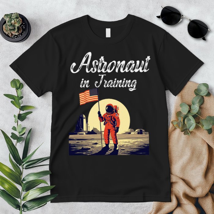 Funny Cosmic Astronaut in Training for Space Missions Premium T-Shirt