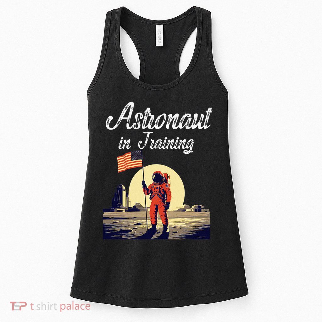 Funny Cosmic Astronaut in Training for Space Missions Womens Tank Top