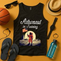 Funny Cosmic Astronaut in Training for Space Missions Tank Top