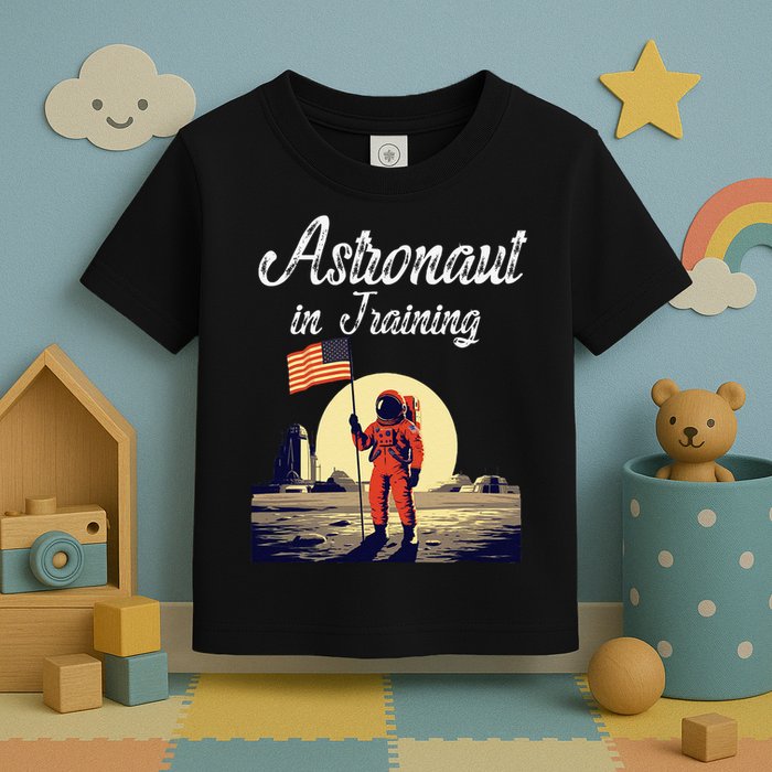 Funny Cosmic Astronaut in Training for Space Missions Toddler T-Shirt