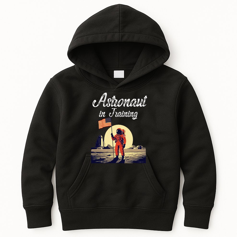 Funny Cosmic Astronaut in Training for Space Missions Kids Hoodie