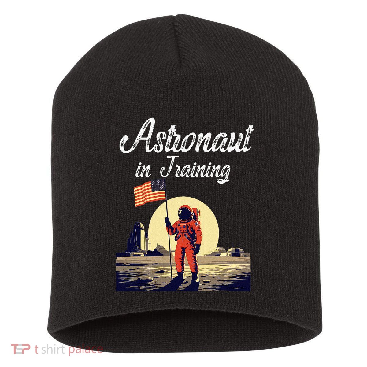 Funny Cosmic Astronaut in Training for Space Missions Short Acrylic Beanie