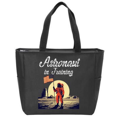 Funny Cosmic Astronaut in Training for Space Missions Zip Tote Bag