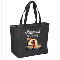 Funny Cosmic Astronaut in Training for Space Missions Zip Tote Bag