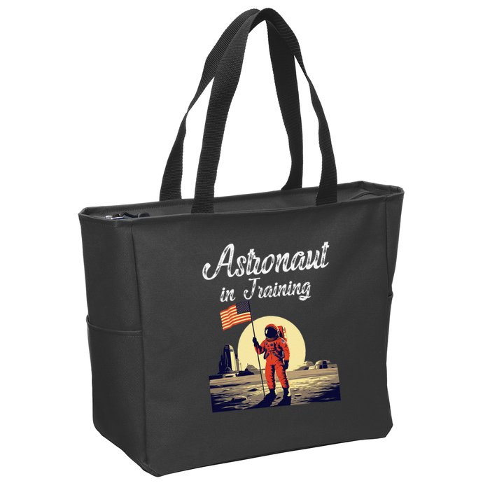 Funny Cosmic Astronaut in Training for Space Missions Zip Tote Bag