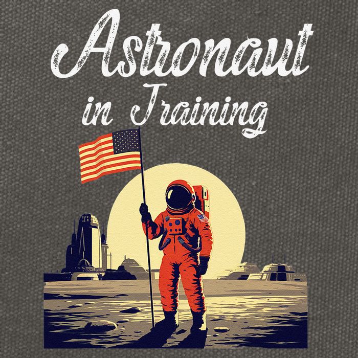 Funny Cosmic Astronaut in Training for Space Missions Cotton Canvas Backpack