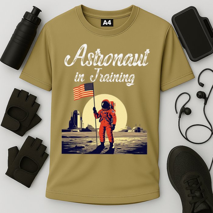 Funny Cosmic Astronaut in Training for Space Missions Performance Shirt