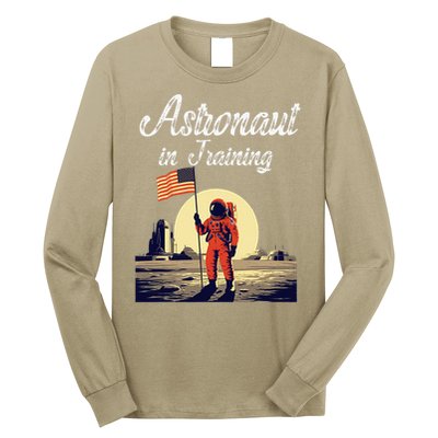 Funny Cosmic Astronaut in Training for Space Missions Long Sleeve Shirt