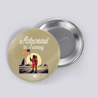 Funny Cosmic Astronaut in Training for Space Missions Button