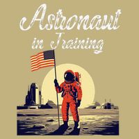 Funny Cosmic Astronaut in Training for Space Missions Button