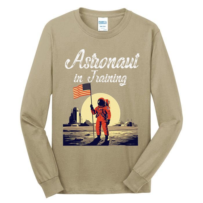 Funny Cosmic Astronaut in Training for Space Missions Tall Long Sleeve T-Shirt