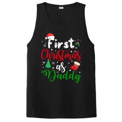 First Christmas As Daddy New Parents Christmas Xmas Dad Great Gift PosiCharge Competitor Tank