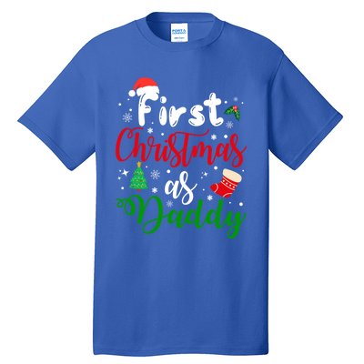 First Christmas As Daddy New Parents Christmas Xmas Dad Great Gift Tall T-Shirt