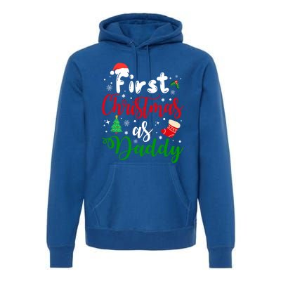 First Christmas As Daddy New Parents Christmas Xmas Dad Great Gift Premium Hoodie