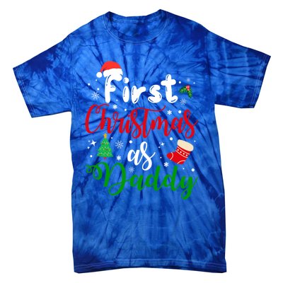 First Christmas As Daddy New Parents Christmas Xmas Dad Great Gift Tie-Dye T-Shirt