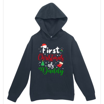 First Christmas As Daddy New Parents Christmas Xmas Dad Great Gift Urban Pullover Hoodie