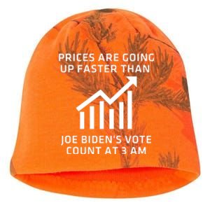 Funny Conservative Anti Joe Biden Inflation Kati - Camo Knit Beanie