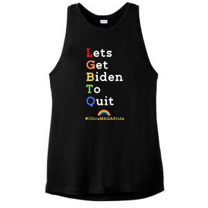 Funny Conservative Anti Biden LGBTQ Pride Ladies PosiCharge Tri-Blend Wicking Tank