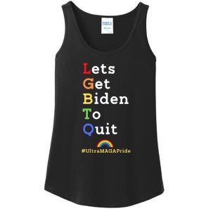 Funny Conservative Anti Biden LGBTQ Pride Ladies Essential Tank