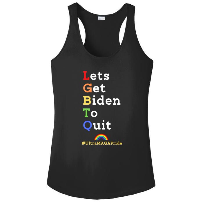 Funny Conservative Anti Biden LGBTQ Pride Ladies PosiCharge Competitor Racerback Tank