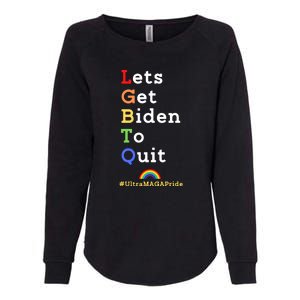 Funny Conservative Anti Biden LGBTQ Pride Womens California Wash Sweatshirt