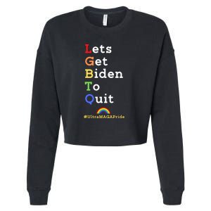 Funny Conservative Anti Biden LGBTQ Pride Cropped Pullover Crew