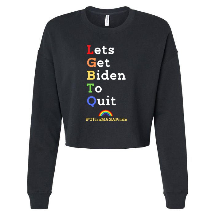 Funny Conservative Anti Biden LGBTQ Pride Cropped Pullover Crew