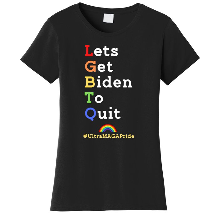 Funny Conservative Anti Biden LGBTQ Pride Women's T-Shirt