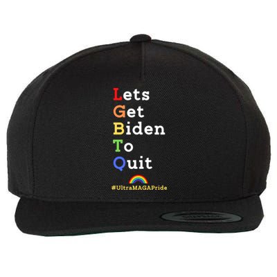 Funny Conservative Anti Biden LGBTQ Pride Wool Snapback Cap