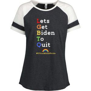 Funny Conservative Anti Biden LGBTQ Pride Enza Ladies Jersey Colorblock Tee